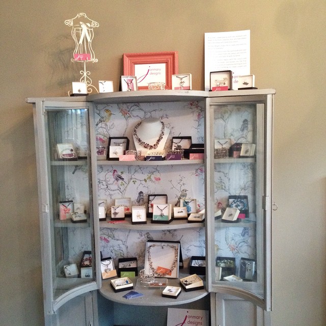 A sneak peek – delighted for my janmary jewellery to be part of @littlefrenchbarn new location in Lisburn #anniesloan