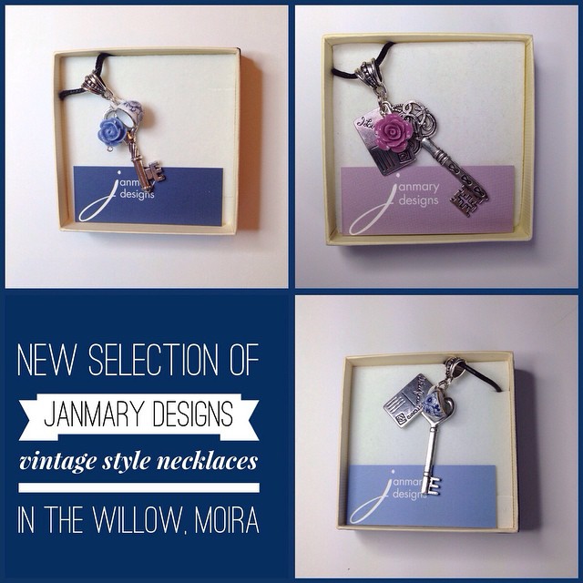 Some of the Janmary Designs vintage style necklaces delivered today to Willow Cards & Gifts, Moira