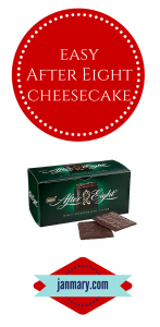 easy after eight cheesecake - perfect mint after eight cheese cake