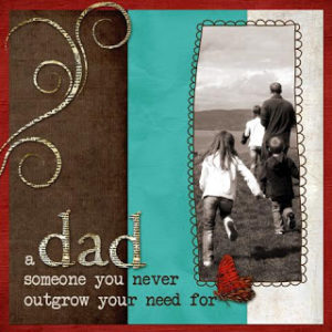 digital scrapbooking fathers day card