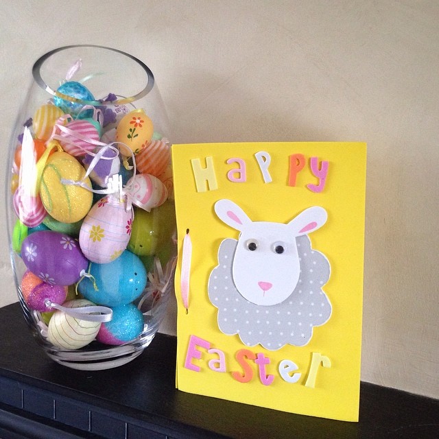 Happy Easter (card made by my son for my mum)