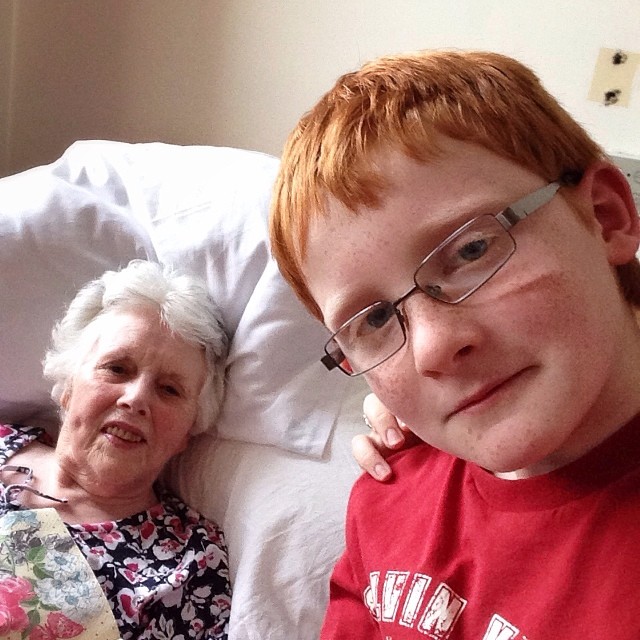 Granny and Sam #selfie