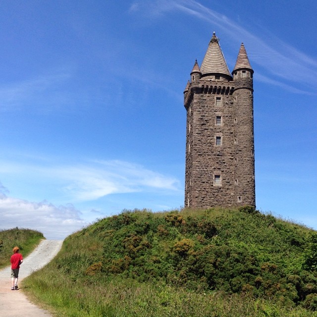 Scrabo Tower earlier today