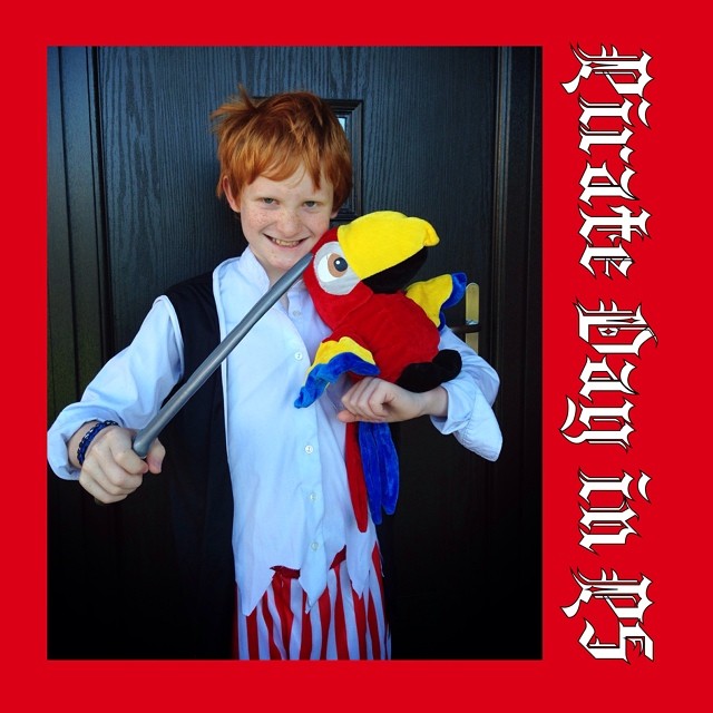 A pirate and his parrot! pirate Day in P5