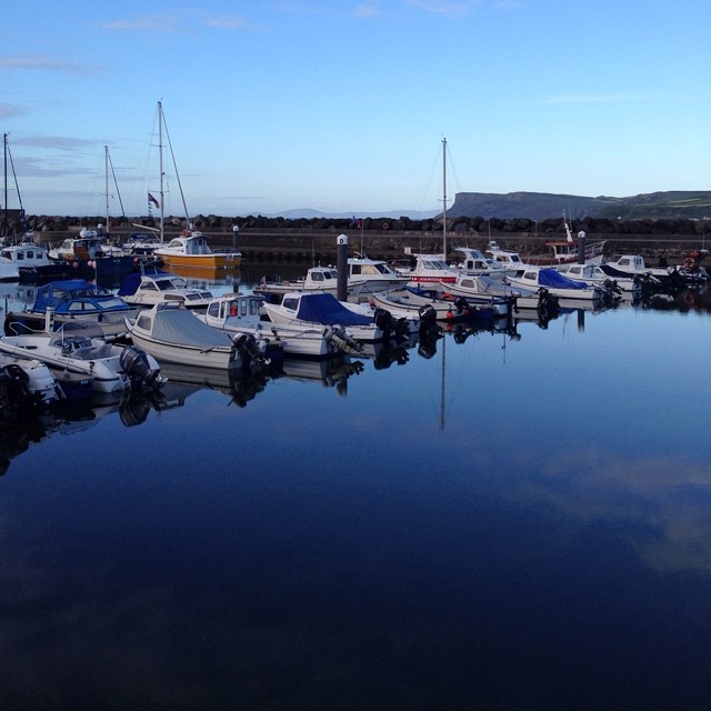 Ballycastle harbour this evening