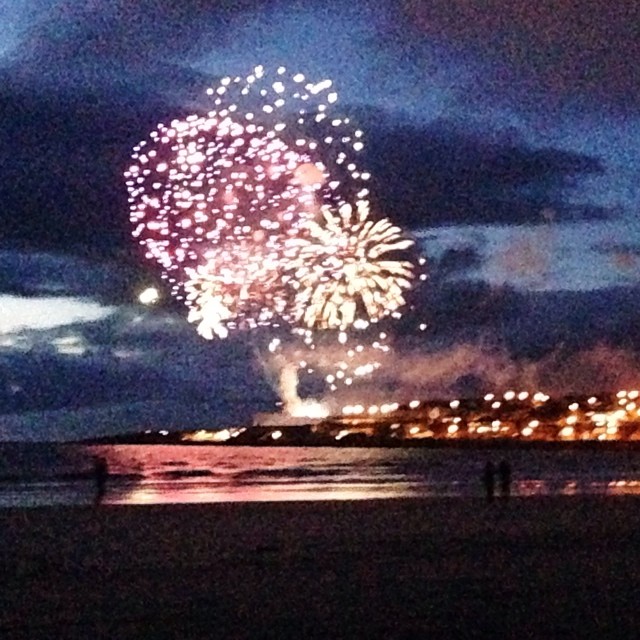 The Red Sail Week fireworks in Portstewart from Portstewart Strand (bit of a challenge for my iPhone!)