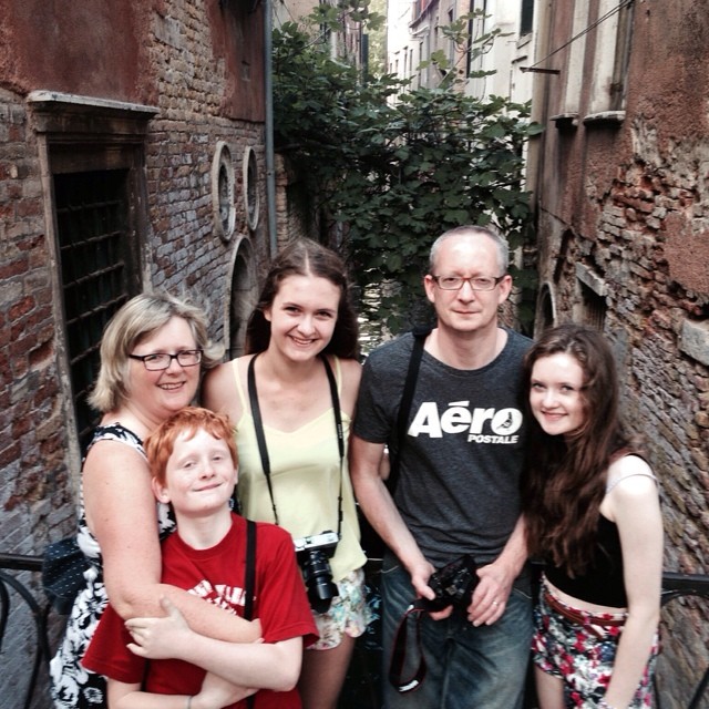 Family photo in Venice