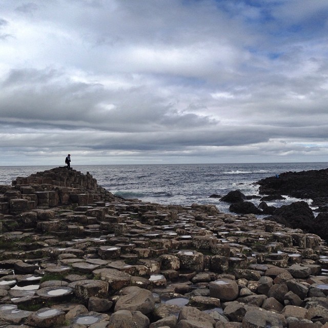 At the Giants Causeway this morning