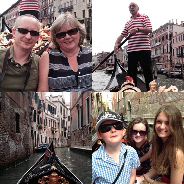 The obligatory gondola ride in Venice