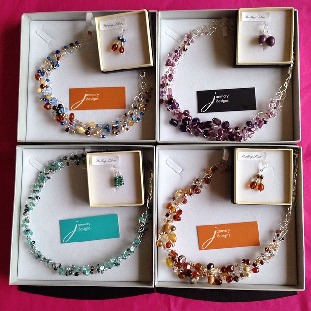 A selection of my Janmary Designs crocheted necklaces delivered to Ballynahinch and Castlewellan this morning. Which is your favourite?