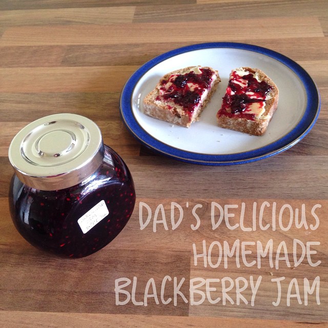 My Dad just made this delicious blackberry jam