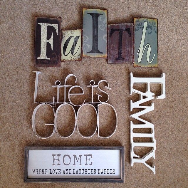 I appear to be obsessed with words for our home!