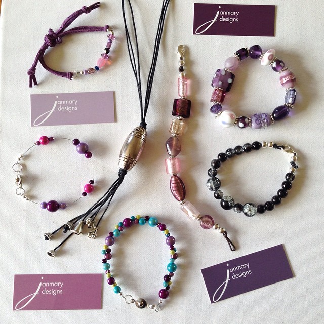 Preparing some samples for upcoming Janmary Designs jewellery making workshops