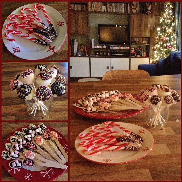Hot chocolate spoons & stirrers – made with chocolate, candy canes, marshmallows and even more chocolate