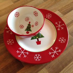 Christmas plate and bowl - more on janmary.com