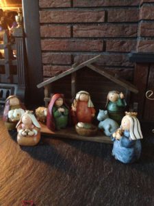 My favourite nativity scene is on the right of the hearth