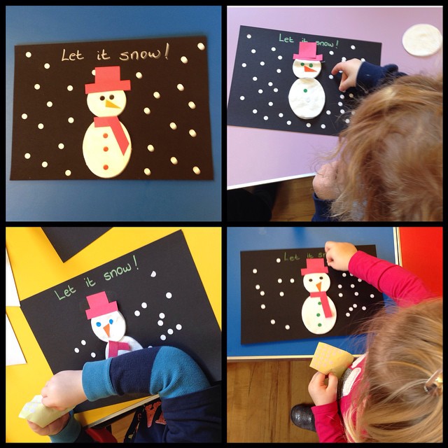 Easy toddler snowman craft