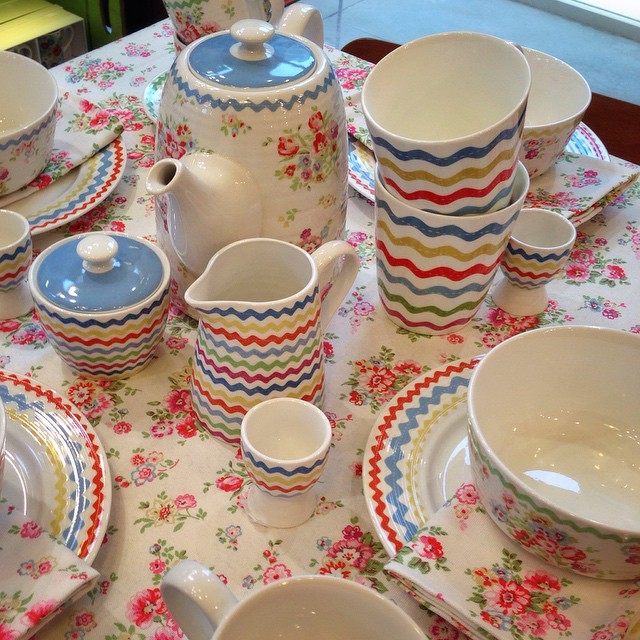 Very pretty ric rac patterned china in Cath Kidston in Belfast today