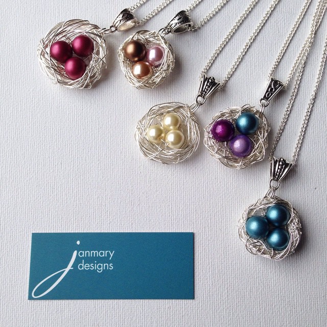 Creating more Janmary Designs nest pendants today – which one would you choose?