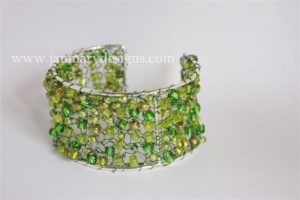 40 shades of green knitted bracelet janmary designs