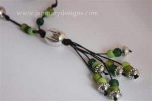 green knotted necklace janmary designs
