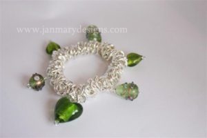 moss green stretch bracelet janmary designs