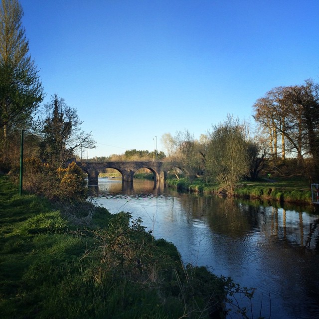 Evening walk by River Lagan at Shaws Bridge, Belfast