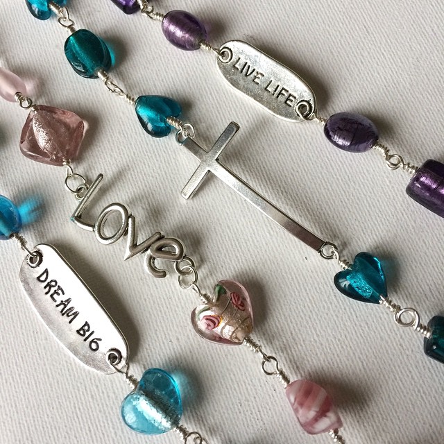 Creating some new beaded Janmary Designs bracelets today – which would you choose? (Custom orders taken!)