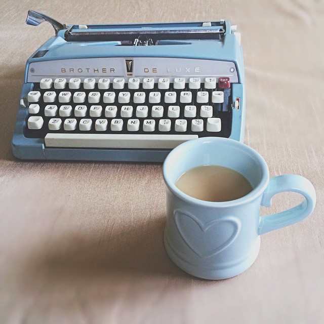 Love my new mug – and not just because it matches my vintage typewriter!