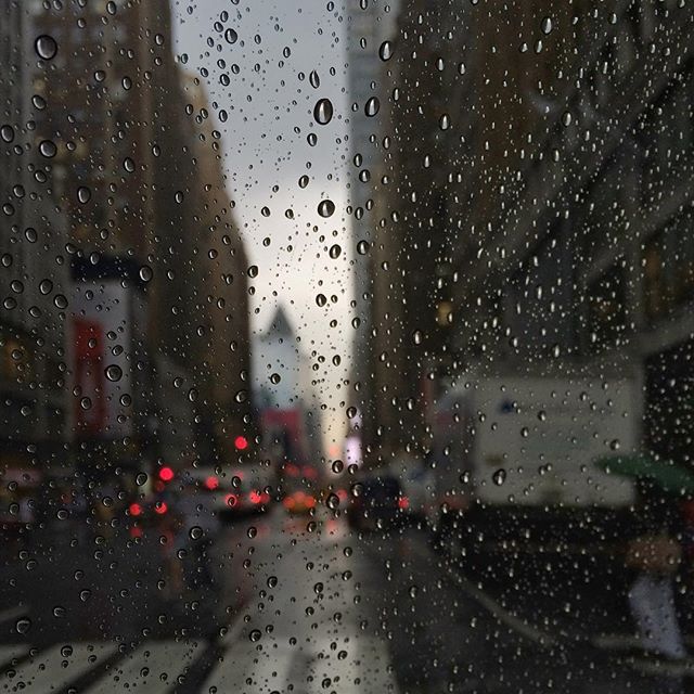 Sad to be leaving New York, but easier to leave in the rain!