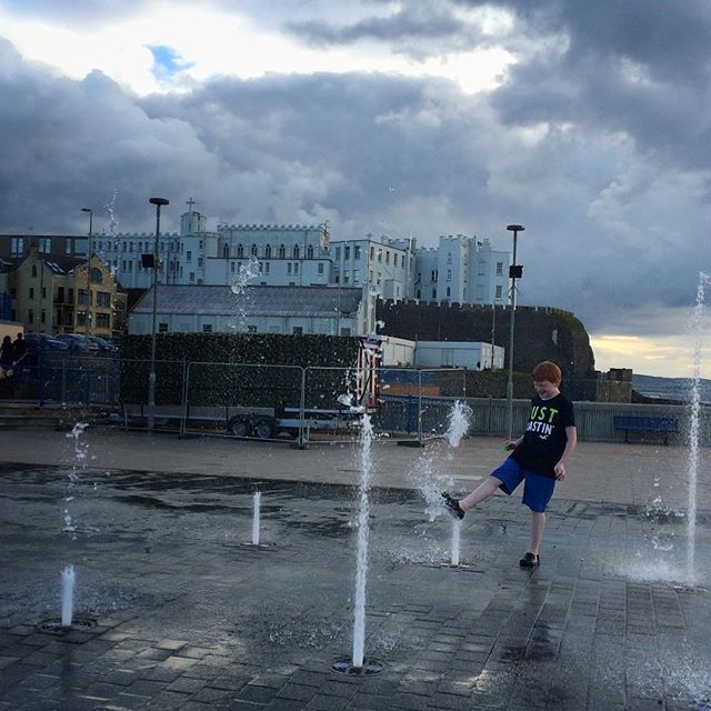 Fun in the fountains at Portstewart