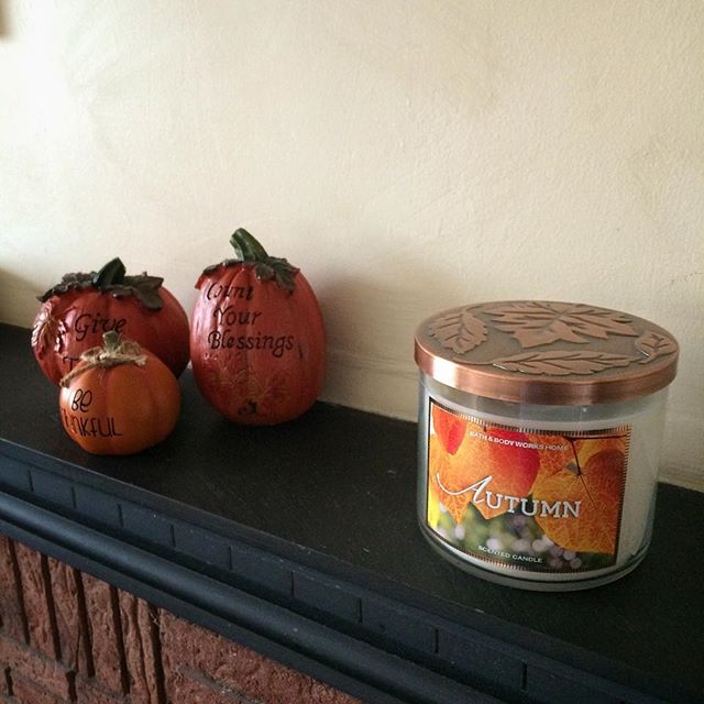 Lovely autumn scented candle from my husband …. he knows me well!