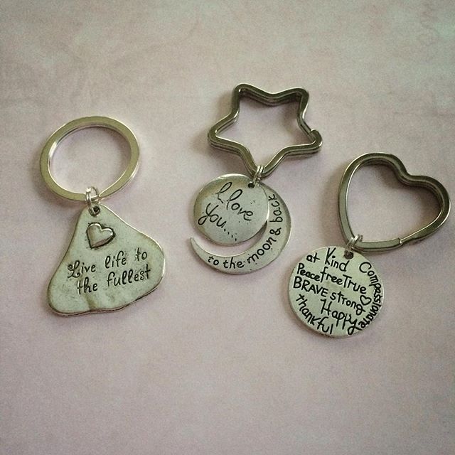 Quote keyrings from janmarydesigns.com – which quote would you choose?