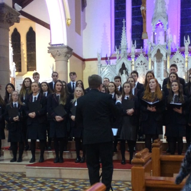 Capella choir from Wallace High School at their carol service in St Patricks Church, Lisburn