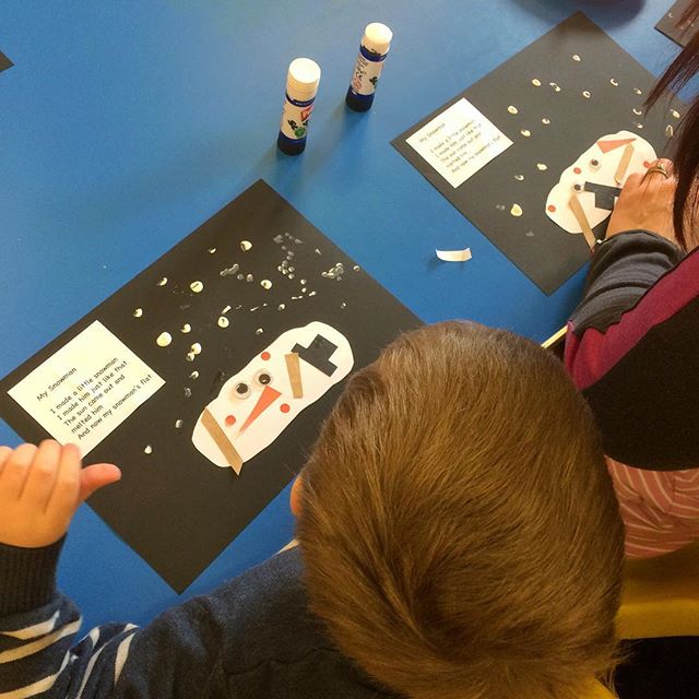 Melted Snowman craft at Toddlers today