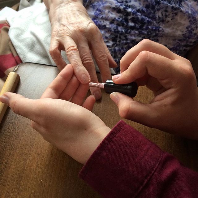Granny gets a manicure