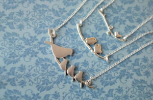 bird family necklace janmary designs