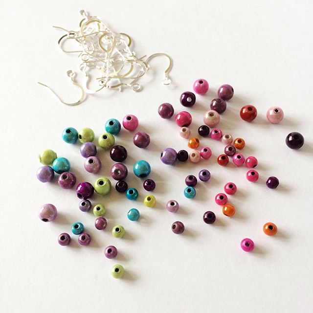 Playing with colourful beads this morning at Janmary Designs – more photos to follow ….