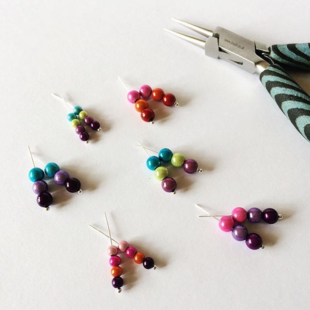 Earrings in the making at Janmary Designs