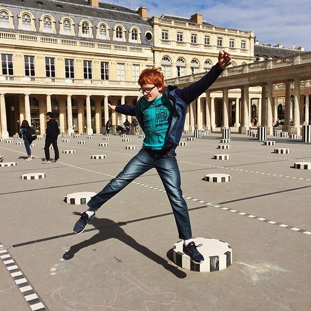 Enjoying the Palais Royal, Paris