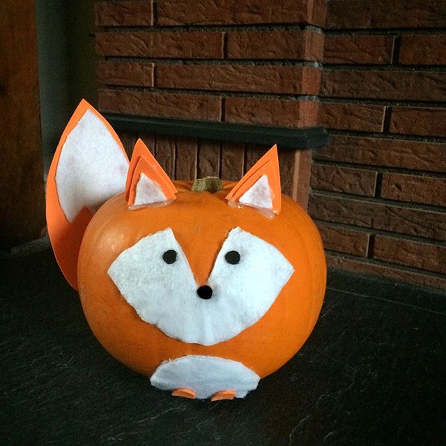 Mr Fox pumpkin ready for FallFest