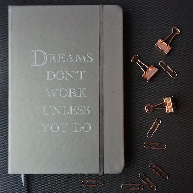 Dreams don't work unless you do …. beautifully designed notebooks by Staple Stationery (an award winning Young Enterprise team from Wallace High School, Lisburn) (including my daughter!) – other designs available