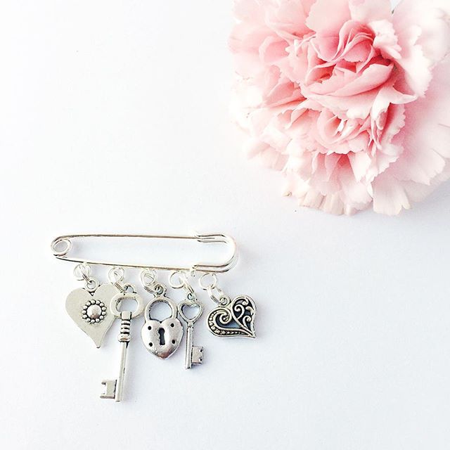 Key To My Heart kilt pin brooch by Janmary Designs