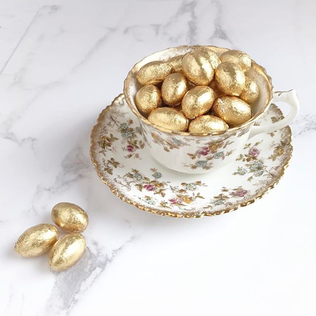 Golden eggs and vintage china …. just because!