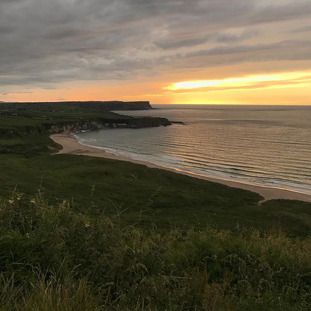 Sunset over White Park Bay