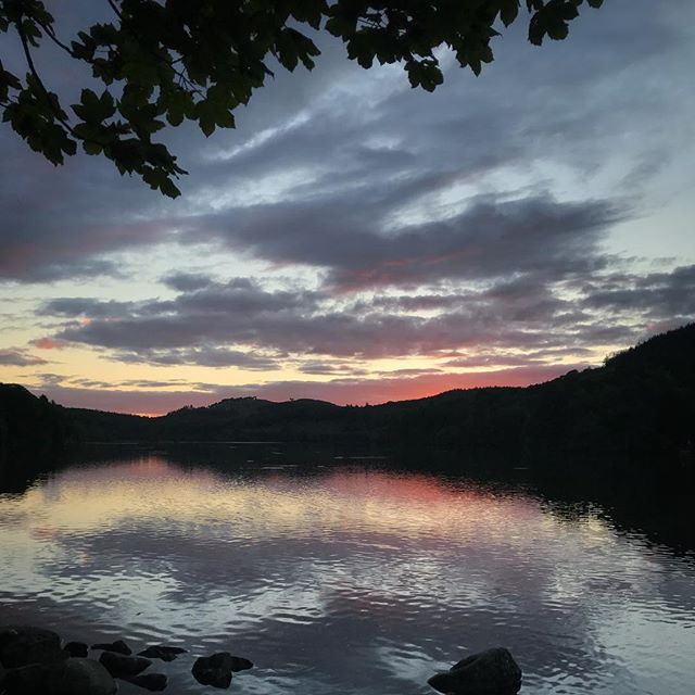 Sunset at Castlewellan lake