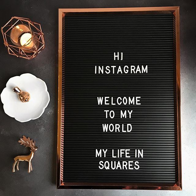 Hi instagram….welcome to my world….my life in squares! (Love this retro letter board!)