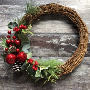 charming christmas winter wishes wreath