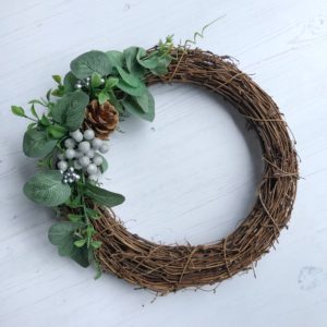 winter silver berry wreath janmary