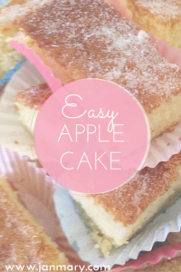 Easy and delicious apple cake recipe - perfect for autumn days. I love cooking or baking with apples and this is a quick and easy apple recipe.